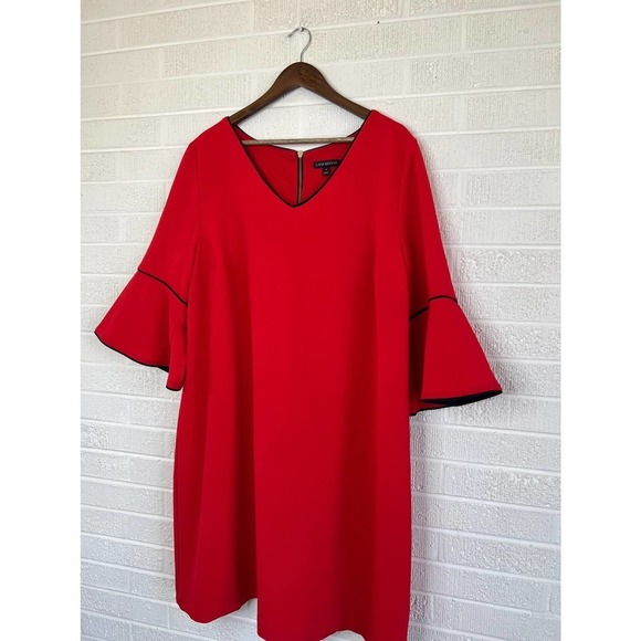 Lane Bryant red bell sleeve dress - Picture 5 of 8